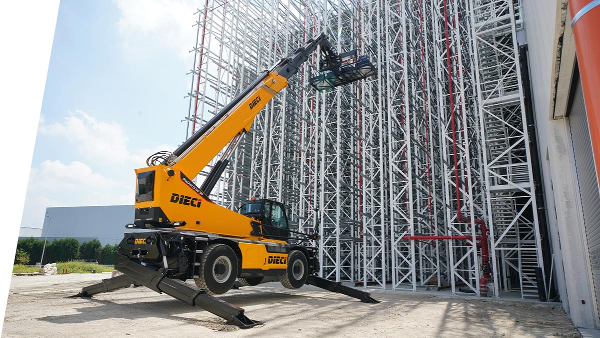 manipuladores telescópicos giratorios para la construcción